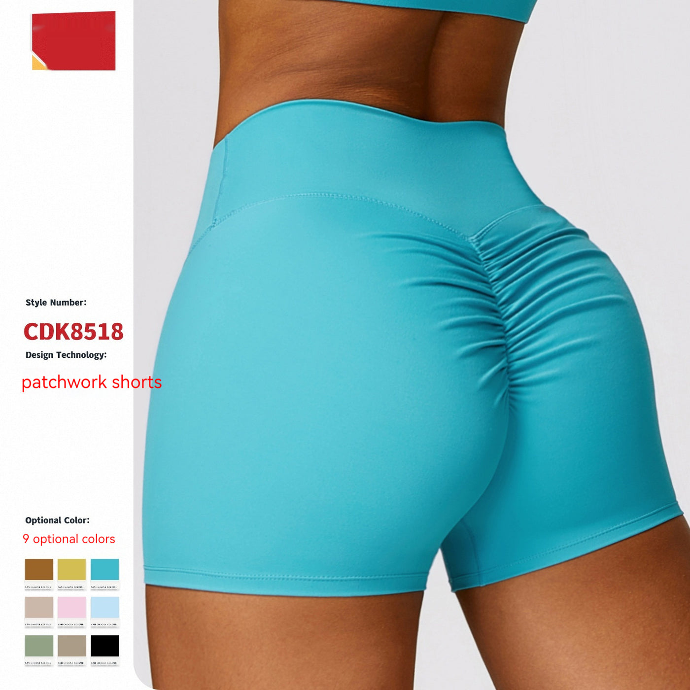 High Waist Yoga Shorts Belly Contracting Peach Hip Lifting Sport Shorts